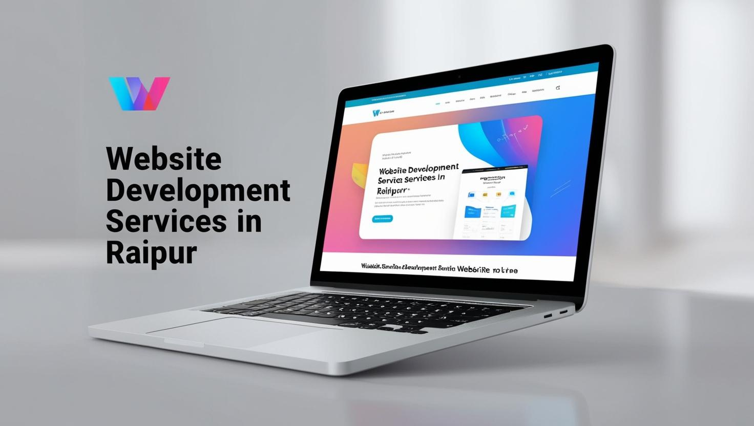 Website developer working on laptop for a Raipur business