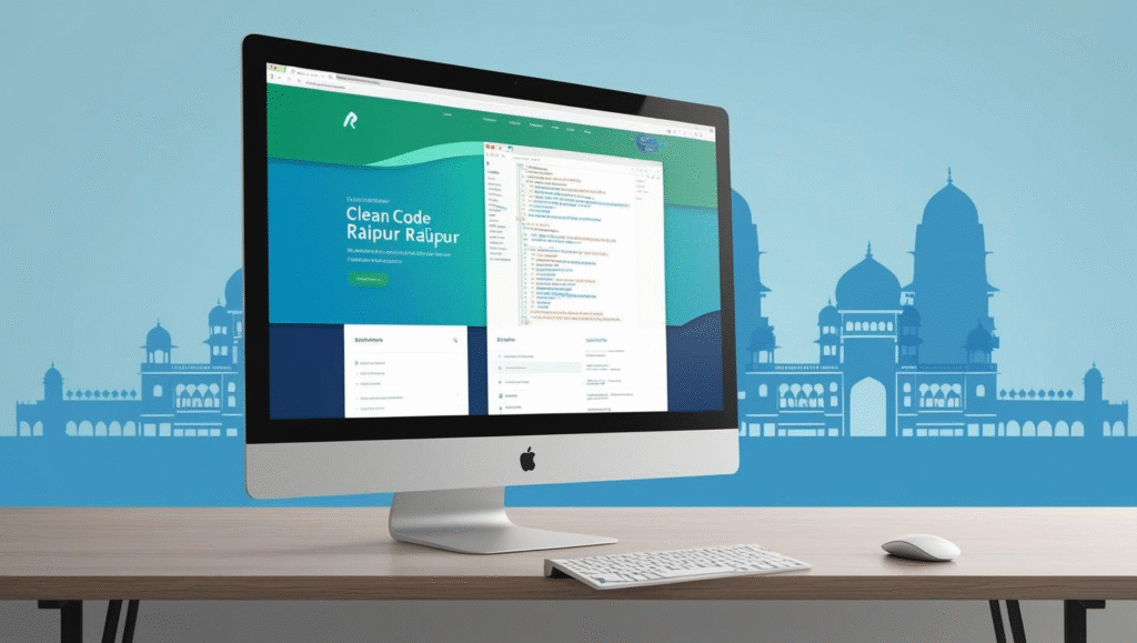 Web design agency Raipur team discussing client project